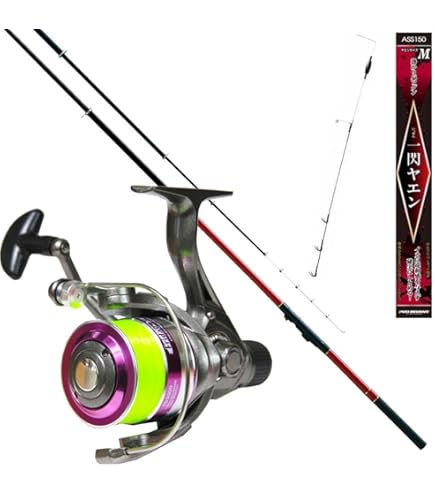 Amazon.co.jp: ヤエン釣り フルセット 振出し竿(ロッド約4.3m) リール